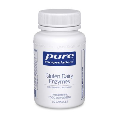 Pure Encapsulations Gluten Dairy Enzyme - Digestive Support for Gluten and Diary, 60 Capsules