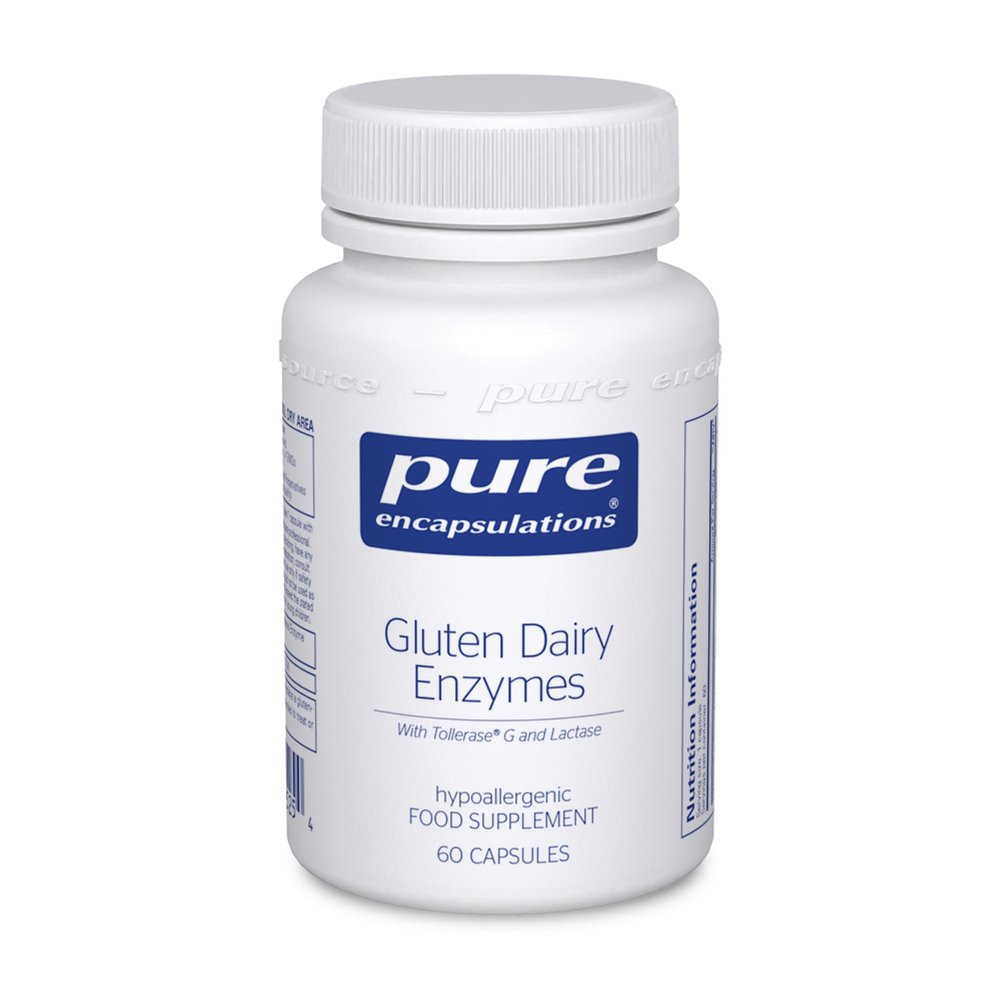 Pure Encapsulations Gluten Dairy Enzyme - Digestive Support for Gluten and Diary, 60 Capsules