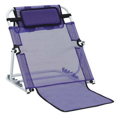 TEmkIn Adjustable Bed Backrest, Beach Chair Reading Bed Rest, Lifting Stretchable Backrest Portable Folding Sit-Up Back Rest, 5-gears, Includes Head Pillow, Load Bearing 150kg