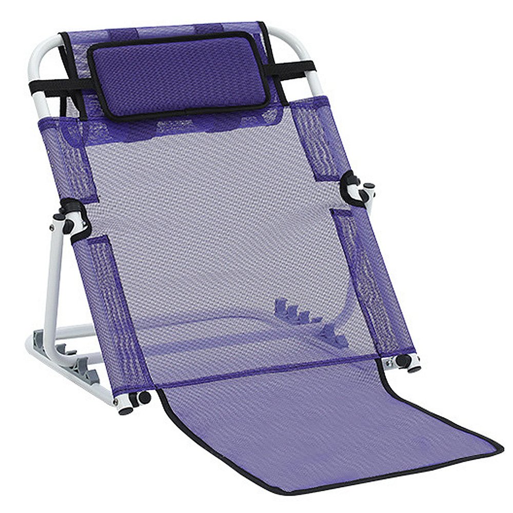 TEmkIn Adjustable Bed Backrest, Beach Chair Reading Bed Rest, Lifting Stretchable Backrest Portable Folding Sit-Up Back Rest, 5-gears, Includes Head Pillow, Load Bearing 150kg
