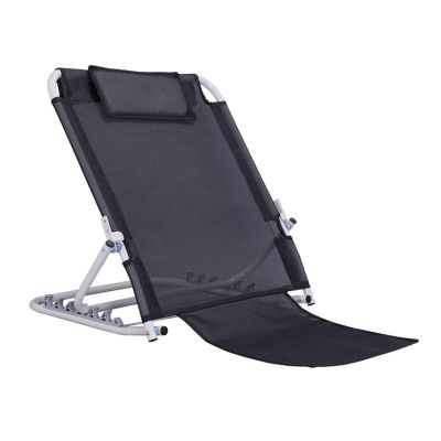TEmkIn Adjustable Bed Backrest Support Folding Backrest Bed Use on Top of Mattress Floor Beach Healthcare Back Rest with Sturdy Spray Steel Pipe, Foldable (#3 without Armrest)