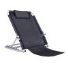 TEmkIn Adjustable Bed Backrest Support Folding Backrest Bed Use on Top of Mattress Floor Beach Healthcare Back Rest with Sturdy Spray Steel Pipe, Foldable (#3 without Armrest) view 1