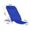 TEmkIn Adjustable Bed Backrest Support Folding Backrest Bed Use on Top of Mattress Floor Beach Healthcare Back Rest with Sturdy Spray Steel Pipe, Foldable (#3 without Armrest) view 2