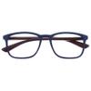 OPULIZE Max Reading Glasses - Classic Large Rectangular Frame - Matt Navy Blue with Maroon Arms - Men's Women's Unisex - Spring Hinges - R78-3 - +2.50 view 1
