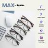OPULIZE Max Reading Glasses - Classic Large Rectangular Frame - Matt Navy Blue with Maroon Arms - Men's Women's Unisex - Spring Hinges - R78-3 - +2.50 view 4