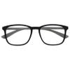 OPULIZE Max Reading Glasses - Classic Large Rectangular Frame - Matt Black with Grey Arms - Men's Women's Unisex - Spring Hinges - R78-1 - +1.00 view 1