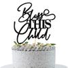 WRACKKIAR Bless This Child Cake Topper-Christening-Baby Shower-First Holy Communion-Religious Celebration Decoration view 1