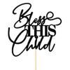 WRACKKIAR Bless This Child Cake Topper-Christening-Baby Shower-First Holy Communion-Religious Celebration Decoration view 2