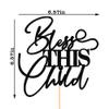 WRACKKIAR Bless This Child Cake Topper-Christening-Baby Shower-First Holy Communion-Religious Celebration Decoration view 4