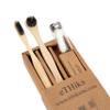 eTHik Complete Oral Care Kit - Charcoal Bamboo Toothbrush, Bamboo Tongue Brush, and Mint Dental Floss in Glass Jar view 1