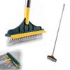 2-in-1 Toilet Floor Gap Cleaning Brush, 2 in 1 Floor Scrub Cleaning Brush Wiper, 2 in 1 Scrub Cleaning Brush, Multifunctional Rotating Floor Scrub Brush with Long Handle and Hair Removal Comb (Green) view 1