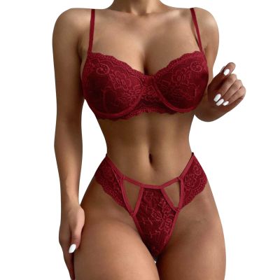 Sexy Lingerie Sets for Women Summers Sexy Nightwear Set Lace Lingerie Top Hollow Out Sleepwear Teddy Underwear Solid Color Sexy Nightdress Bare Women Lingerie Sexy Underwear Lingerie Cosplay Costume