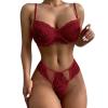 Sexy Lingerie Sets for Women Summers Sexy Nightwear Set Lace Lingerie Top Hollow Out Sleepwear Teddy Underwear Solid Color Sexy Nightdress Bare Women Lingerie Sexy Underwear Lingerie Cosplay Costume view 1