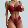 Sexy Lingerie Sets for Women Summers Sexy Nightwear Set Lace Lingerie Top Hollow Out Sleepwear Teddy Underwear Solid Color Sexy Nightdress Bare Women Lingerie Sexy Underwear Lingerie Cosplay Costume view 2
