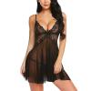 Sexy Lingerie Sets for Women Summers Sexy Nightwear Set Sexy Nightdress See Through Lace Lingerie Top Pajamas Teddy Underwear Deep V Neck Loose Women Lingerie Sexy Underwear Lingerie Cosplay Costume view 1