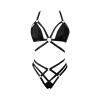 Sexy Lingerie Sets for Women Summers Sexy Nightwear Set Women's Lingerie Sets Black Cut-Out Strappy Teddy Underwear Backless Thong Valentines Women Lingerie Sexy Underwear Lingerie Cosplay Costume view 1