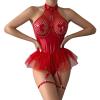 Sexy Lingerie Sets for Women Summers Sexy Nightwear Set Sexy Nightdress See Through Halter Garter Belt High Waisted Fishnet Lingerie Top Tight Women Lingerie Sexy Underwear Lingerie Cosplay Costume view 1