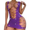Sexy Lingerie Sets for Women Summers Sexy Nightwear Set Fishnet Bodysuit for Women Sexy Lingerie Sexy Nightdress Rhinestone Hollow Out Exposed Women Lingerie Sexy Underwear Lingerie Cosplay Costume view 1