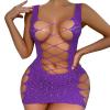 Sexy Lingerie Sets for Women Summers Sexy Nightwear Set Fishnet Bodysuit for Women Sexy Lingerie Sexy Nightdress Rhinestone Hollow Out Exposed Women Lingerie Sexy Underwear Lingerie Cosplay Costume view 2