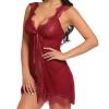 Sexy Lingerie Sets for Women Summers Sexy Nightwear Set Sexy Nightdress Open Front See Through Mesh Lace Lingerie Top Teddy Underwear Sleepwear Women Lingerie Sexy Underwear Lingerie Cosplay Costume view 1