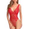 Sexy Lingerie Sets for Women Summers Sexy Nightwear Set See Through Sexy Bodysuits for Women UK Deep V Neck Teddy Underwear Backless Valentines Women Lingerie Sexy Underwear Lingerie Cosplay Costume view 1