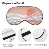 Sleeping Mask Abstract Ocean Wave and Mountain Sleep Eye Mask Blindfold with Adjustable Strap Pink and Grey Soft Eye Cover for BlockingLights view 3