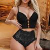 Sexy Lingerie Sets for Women Summers Sexy Nightwear Set Pajamas Lace Lingerie Top Women's Lingerie Sets Black Teddy Underwear Female Valentines Women Lingerie Sexy Underwear Lingerie Cosplay Costume view 2