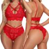 Sexy Lingerie Sets for Women Summers Sexy Nightwear Set Lace Lingerie Top Women's Lingerie Sets Black Strappy Underwear Set Embroidery Pajamas Women Lingerie Sexy Underwear Lingerie Cosplay Costume view 2