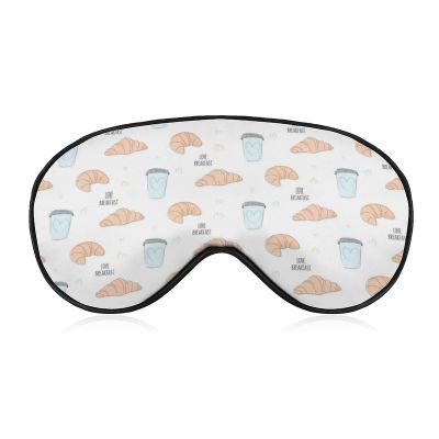 Love Breakfast Bakery Sleep Eye Mask Soft Sleep Cover Blindfold Sleeping Mask Cover for Sleep Travel