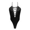 Sexy Lingerie Sets for Women Summers Sexy Nightwear Set Sexy Leather Strappy Lingerie Set Cut-Out Women's Lingerie Sets Black Halter Backless Women Lingerie Sexy Underwear Lingerie Cosplay Costume view 2