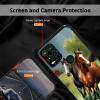 BEOTIWAD Case for Moto G Stylus 5G 2021,Tempered Glass Back Cover,Side Soft TPU Bumper Cutting Groove Anti-Skid Design Protective Cover for Moto G Stylus 5G 2021,Running Horse view 3