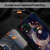 BEOTIWAD Case for Moto G Stylus 5G 2021,Tempered Glass Back Cover,Side Soft TPU Bumper Cutting Groove Anti-Skid Design Protective Cover for Moto G Stylus 5G 2021,Moon Star Galaxy Floral view 3