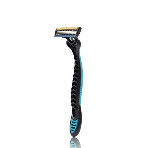 Flash 3 Ultimate Shave Triple Blade Razor Disposable Razors for Men - 3 Stainless Steel Teflon Coated Blades - Pivoting Head - Vitamin E & Aloe Lubricating Strip Pack of 10