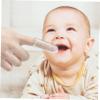 Anneome Finger Baby Toothbrush 3pcs Silicone Soft Bristles for Newborn Oral Care Training Teething Baby Boys and Girls view 3
