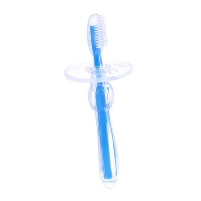 SEWOART Silicone Baby Toothbrush Infant Oral Brush Soft Training Toothbrush for Toddlers Blue Safe Baby Dental Care Tool