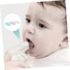 SOESFOUFU Finger Baby Toothbrush 3pcs Set, Silicone Finger Sleeve Infant Toothbrush for Teething Training with Blue Pink White, Soft Bristles for Baby Toddlers view 3