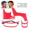 Beard Hairline Shaping Tool Kit for Men, Beard Shaping Tool Kit Beard Styling Cutting Hairline Grooming Red Plastic Beard Template Set view 2
