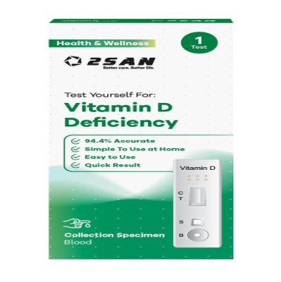 2SAN Vitamin D Home Test Kit  Accurate Blood Test for Detecting Vitamin D Deficiency, Single Use