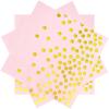 13 x 13 Inches Pink Party Napkins,Pink and Gold Paper Beverage Napkin,100 Pack Disposable Cocktail Napkins,Bar Napkins for Birthday Dinner Anniversary Wedding Party Supplies view 1