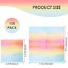 13X13 Inch Pink and Gold Napkins, Rainbow Cocktail Paper Napkins, 100 Pack Pastel for Women Birthday Wedding Party Supplies view 2
