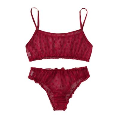 Rrunsv Sexy Wave Point LingerieThe PolyesterFor DressingOutside Lady plus Size Lingerie for Women 3xl Red