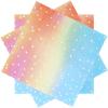 13X13 Inch Pink and Silver Napkins,Rainbow Napkins,Pink Disposable Cocktail Paper Napkins,100 Pack Pastel Napkins for Women Birthday Wedding Rainbow Party Supplies view 1