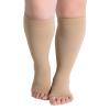 Hotfiary 1 Pair Plus Size Compression Socks-Up to 7XL Wide Calf 20-30 mmHg Compression Sock for Women Men Open Toe Stockings view 1