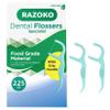 RAZOKO Dental Floss Picks | Toothpick, Shred-Resistant Floss, Easy Grip Handle, Fresh Mint Flavor, 75 Count (Pack of 3) view 1