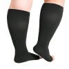 Hotfiary 1 Pair Plus Size Compression Socks-Up to 7XL Wide Calf 20-30 mmHg Compression Sock for Women Men Open Toe Stockings view 2
