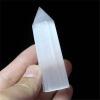 FACSER 1PC Natural Selenite Quartz Obelisk Crystal Wand Point Reiki Home Decoration (Size : 8-9cm) view 2