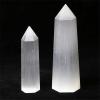 FACSER 1PC Natural Selenite Quartz Obelisk Crystal Wand Point Reiki Home Decoration (Size : 8-9cm) view 3