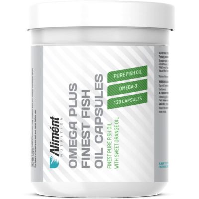 Aliment Omega 3 Fish Oil 2400mg High Strength EPA 630mg & DHA 420mg Per Serving Fish Oil Soft Gel Capsules Micro Distilled - 2 Months Supply Orange Flavour No Fish Odour or Taste