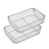 2PCS Instrument Tray Medical 304 Stainless Steel Mesh Perforated Baskets Washing Basket Instruments Dental Instruments Labs Organizer (Size : 30cm*20cm*7cm) view 1