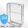 2PCS Instrument Tray Medical 304 Stainless Steel Mesh Perforated Baskets Washing Basket Instruments Dental Instruments Labs Organizer (Size : 30cm*20cm*7cm) view 3
